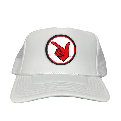 Texas Tech Texas Tech Hand Symbol Patch / Hats/ 117/ MM - Khaki Foam Curved Mesh - Club Rehab