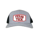 Heather Grey / Black Curved Bill Mesh Snapback