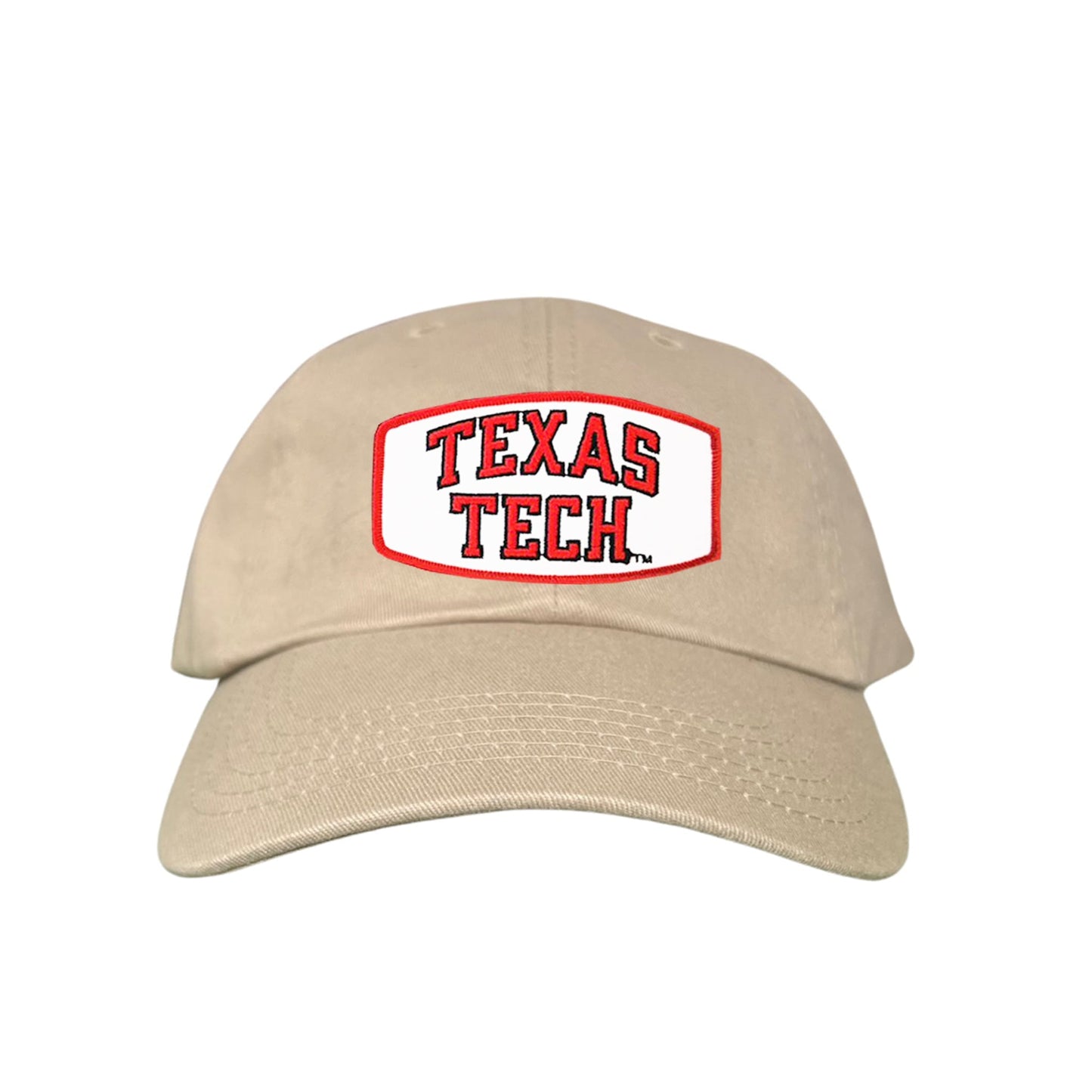 Texas Tech Texas Tech Rectangle Shape / 096 / TXTECH009 / MM - Dad Hat Khaki - Club Rehab