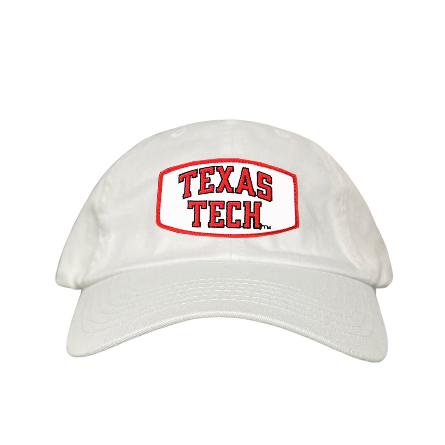Texas Tech Texas Tech Rectangle Shape / 096 / TXTECH009 / MM - Dad Hat White - Club Rehab