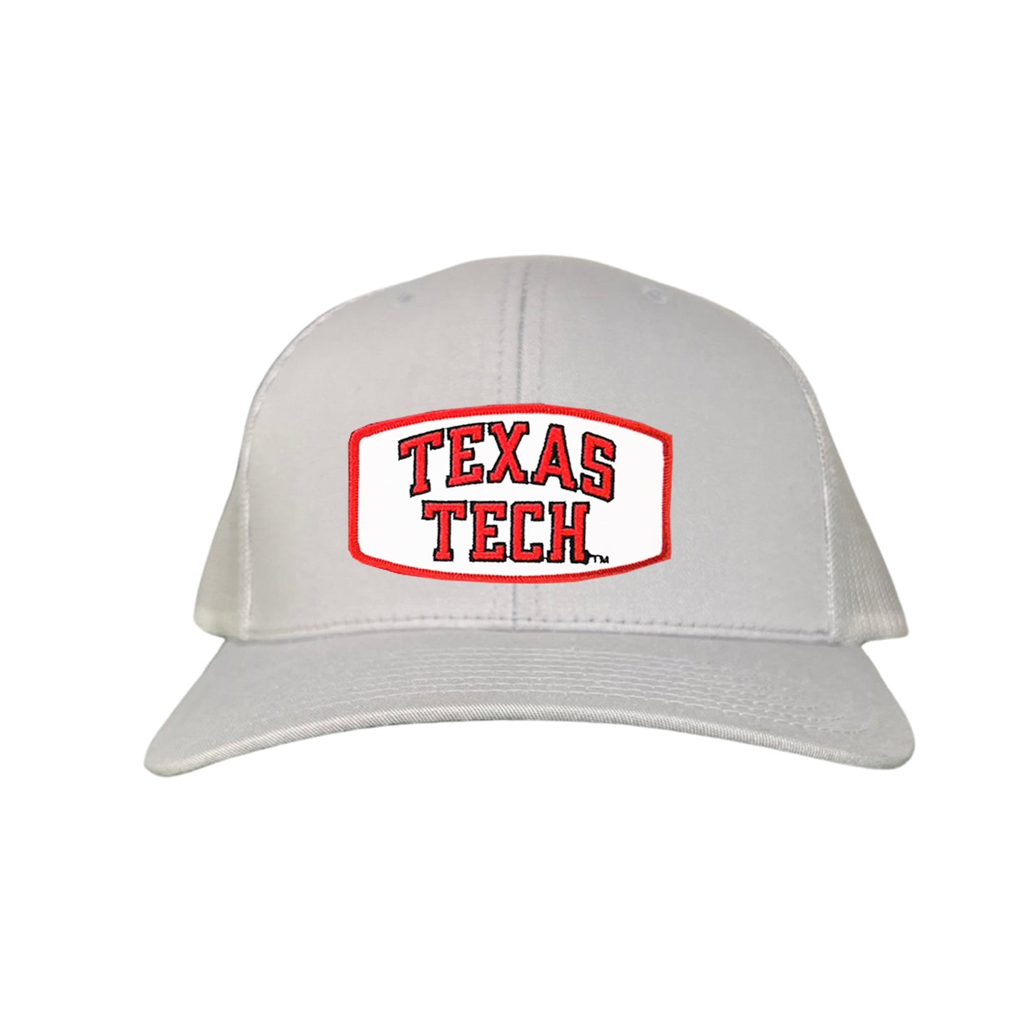 Texas Tech Texas Tech Rectangle Shape / 096 / TXTECH009 / MM - Silver Curved Bill Mesh Snapback - Club Rehab