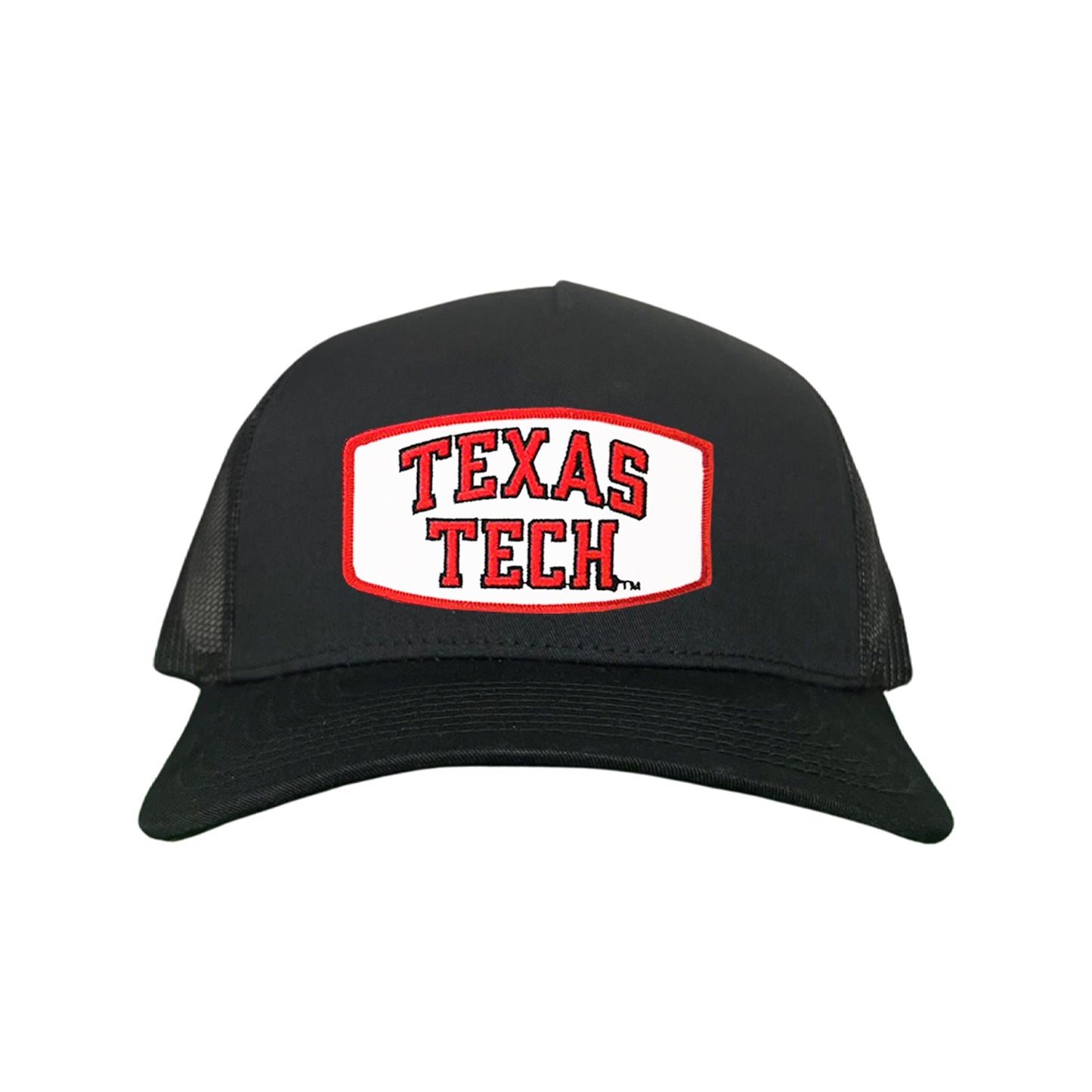 Texas Tech Texas Tech Rectangle Shape / 096 / TXTECH009 / MM - Black Curved Bill Mesh Snapback - Club Rehab