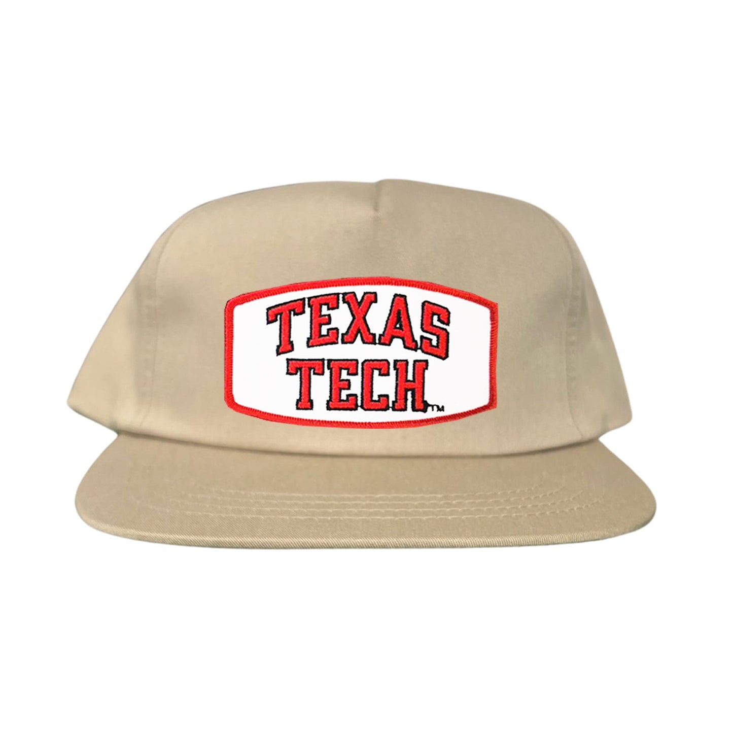 Texas Tech Texas Tech Rectangle Shape / 096 / TXTECH009 / MM - Khaki Flat Bill Canvas - Club Rehab