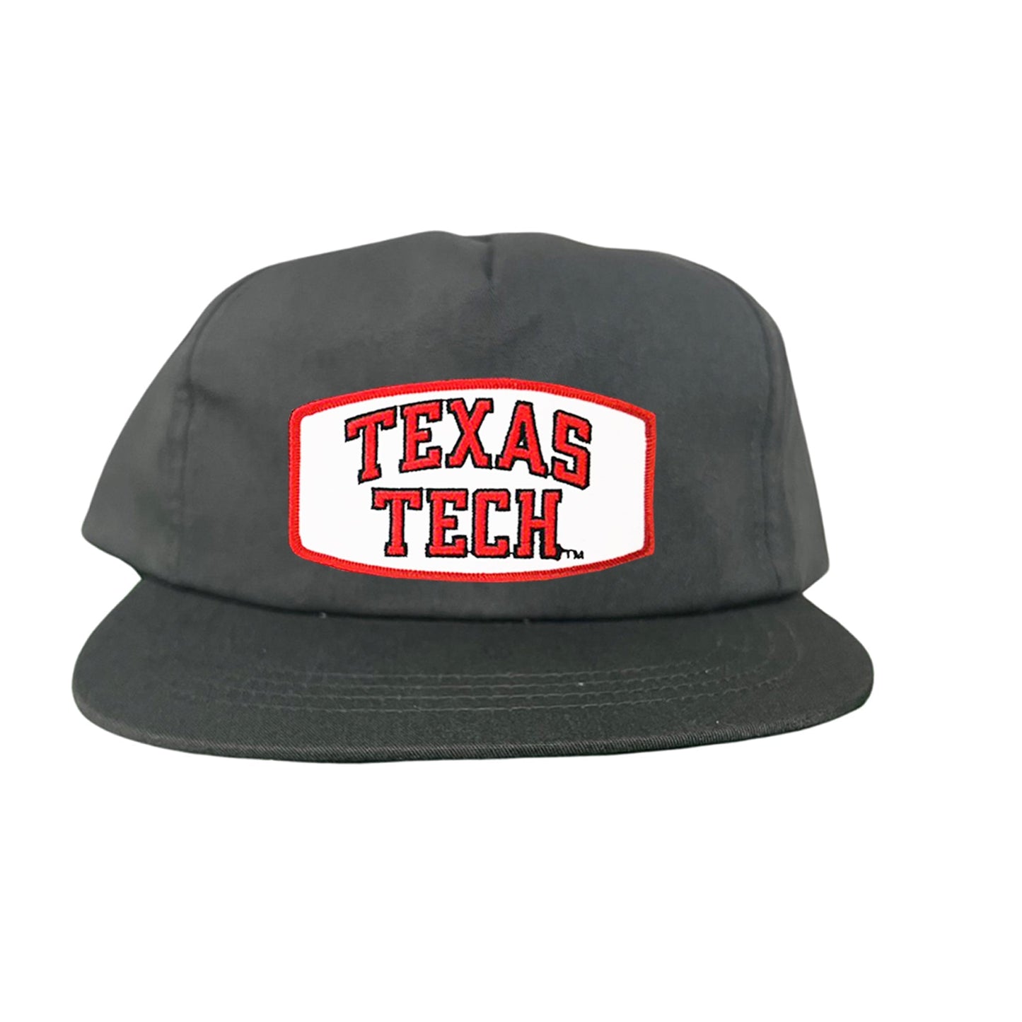 Texas Tech Texas Tech Rectangle Shape / 096 / TXTECH009 / MM - Charcoal Flat Bill Canvas - Club Rehab