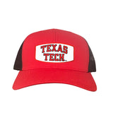 Red / Black Curved Bill Mesh Snapback