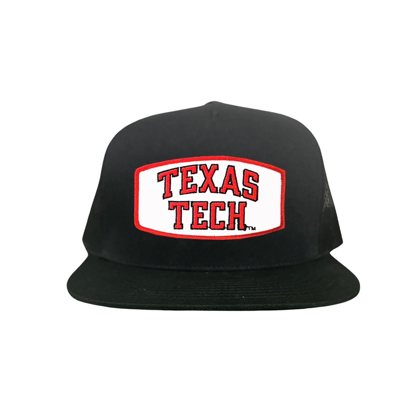 Texas Tech Texas Tech Rectangle Shape / 096 / TXTECH009 / MM - Black Flat Bill Mesh Snapback - Club Rehab