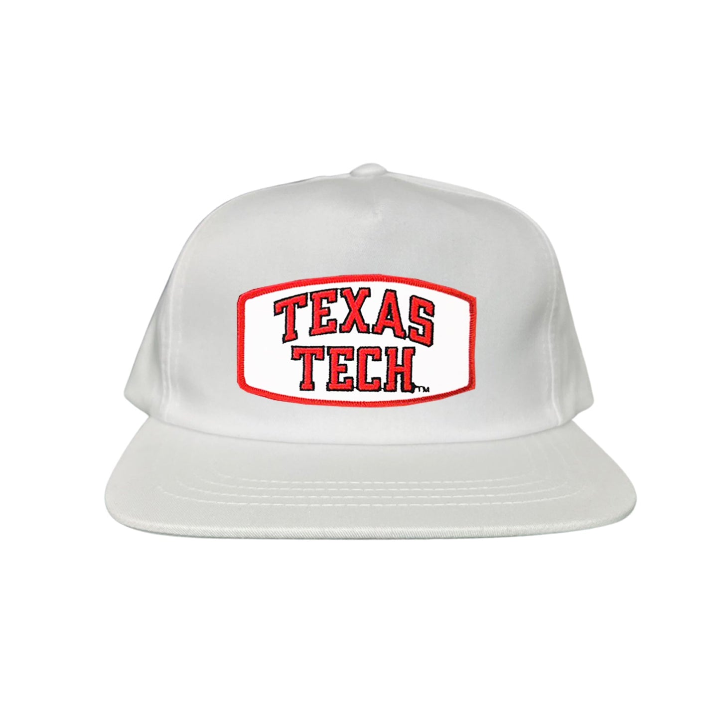 Texas Tech Texas Tech Rectangle Shape / 096 / TXTECH009 / MM - White Flat Bill Canvas - Club Rehab