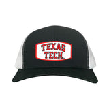 Black / White Curved Bill Mesh Snapback