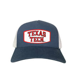 Navy / White Curved Bill Mesh Snapback