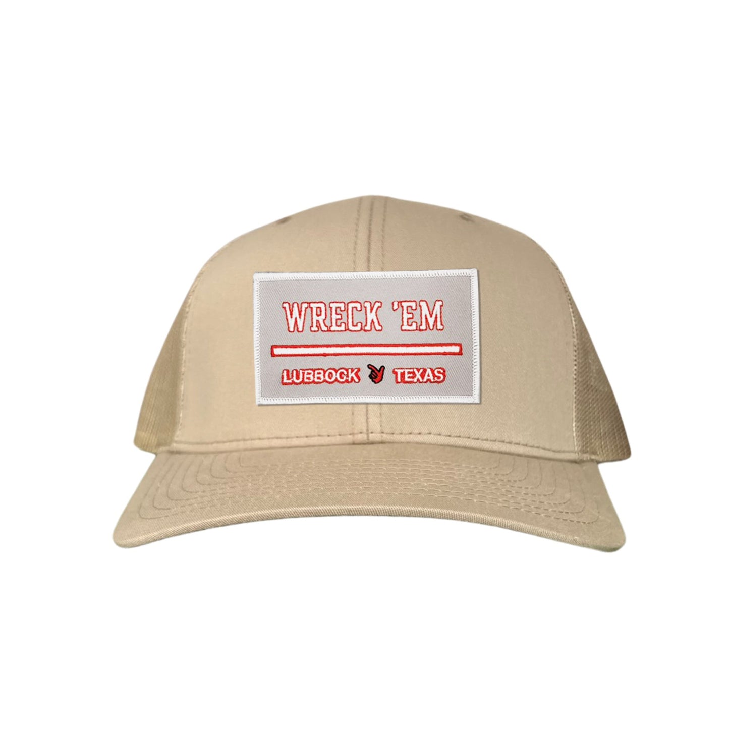 Texas Tech Wreck'Em Tech / Hats / 103 / TXTECH010 / MM - Khaki Curved Bill Mesh Snapback - Club Rehab
