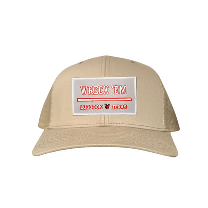 Texas Tech Wreck'Em Tech / Hats / 103 / TXTECH010 / MM - Khaki Curved Bill Mesh Snapback - Club Rehab