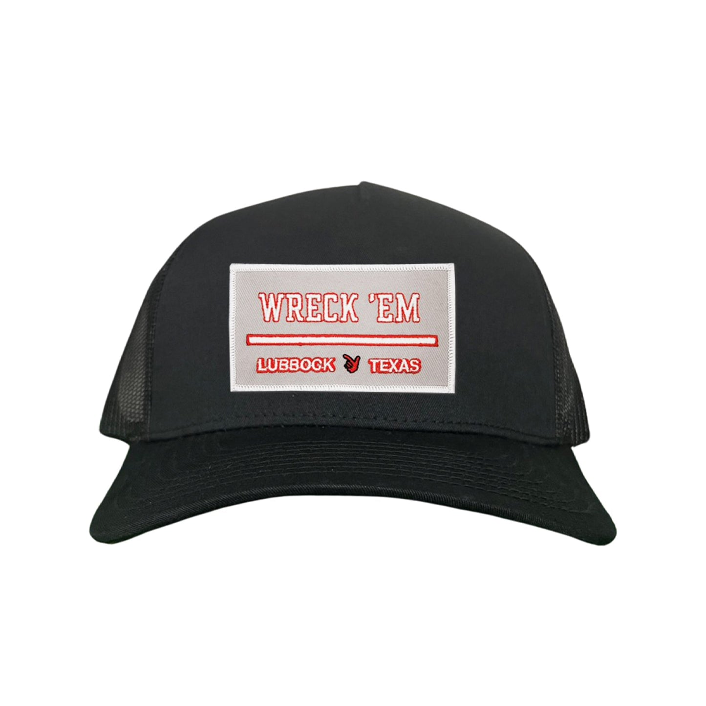 Texas Tech Wreck'Em Tech / Hats / 103 / TXTECH010 / MM - Black Curved Bill Mesh Snapback - Club Rehab