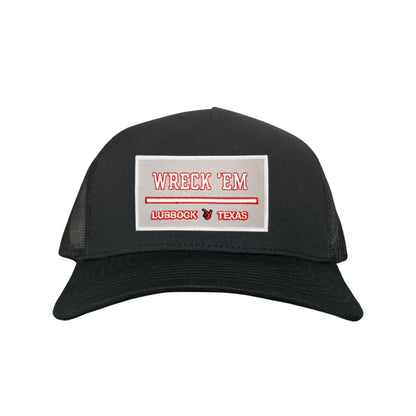 Texas Tech Wreck'Em Tech / Hats / 103 / TXTECH010 / MM - Black Curved Bill Mesh Snapback - Club Rehab