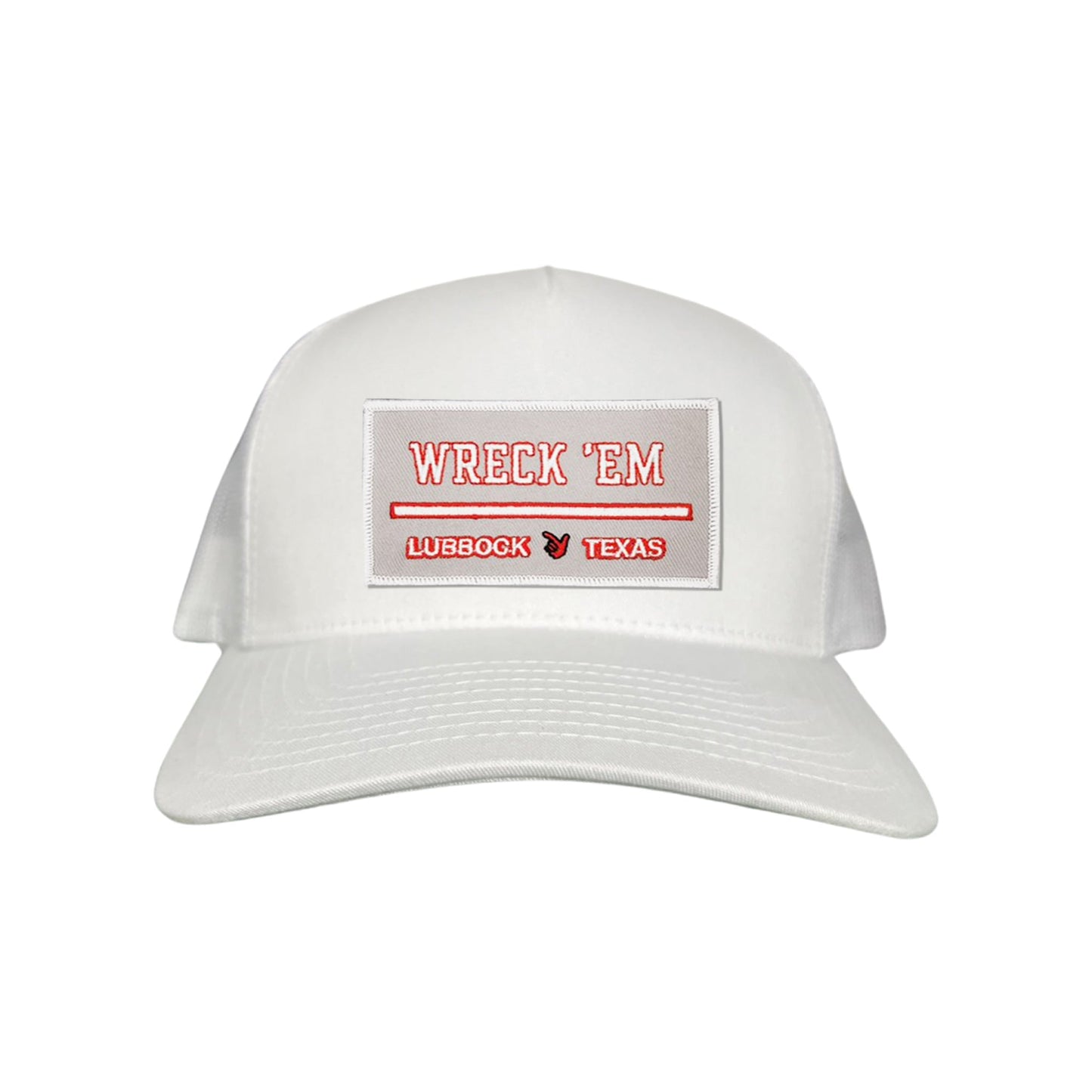 Texas Tech Wreck'Em Tech / Hats / 103 / TXTECH010 / MM - Heather Grey / White Curved Bill Mesh Snapback - Club Rehab