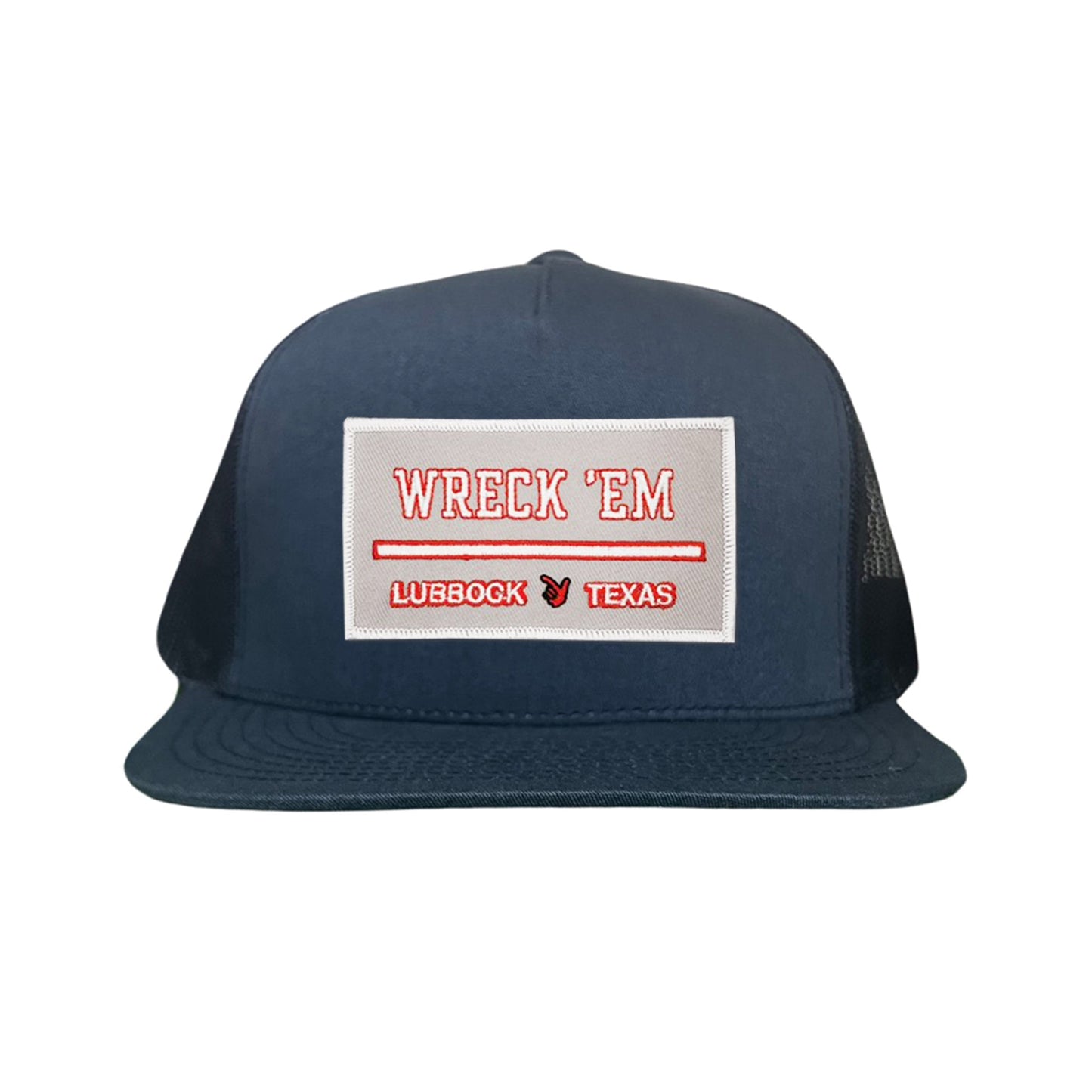 Texas Tech Wreck'Em Tech / Hats / 103 / TXTECH010 / MM - Navy Flat Bill Mesh Snapback - Club Rehab