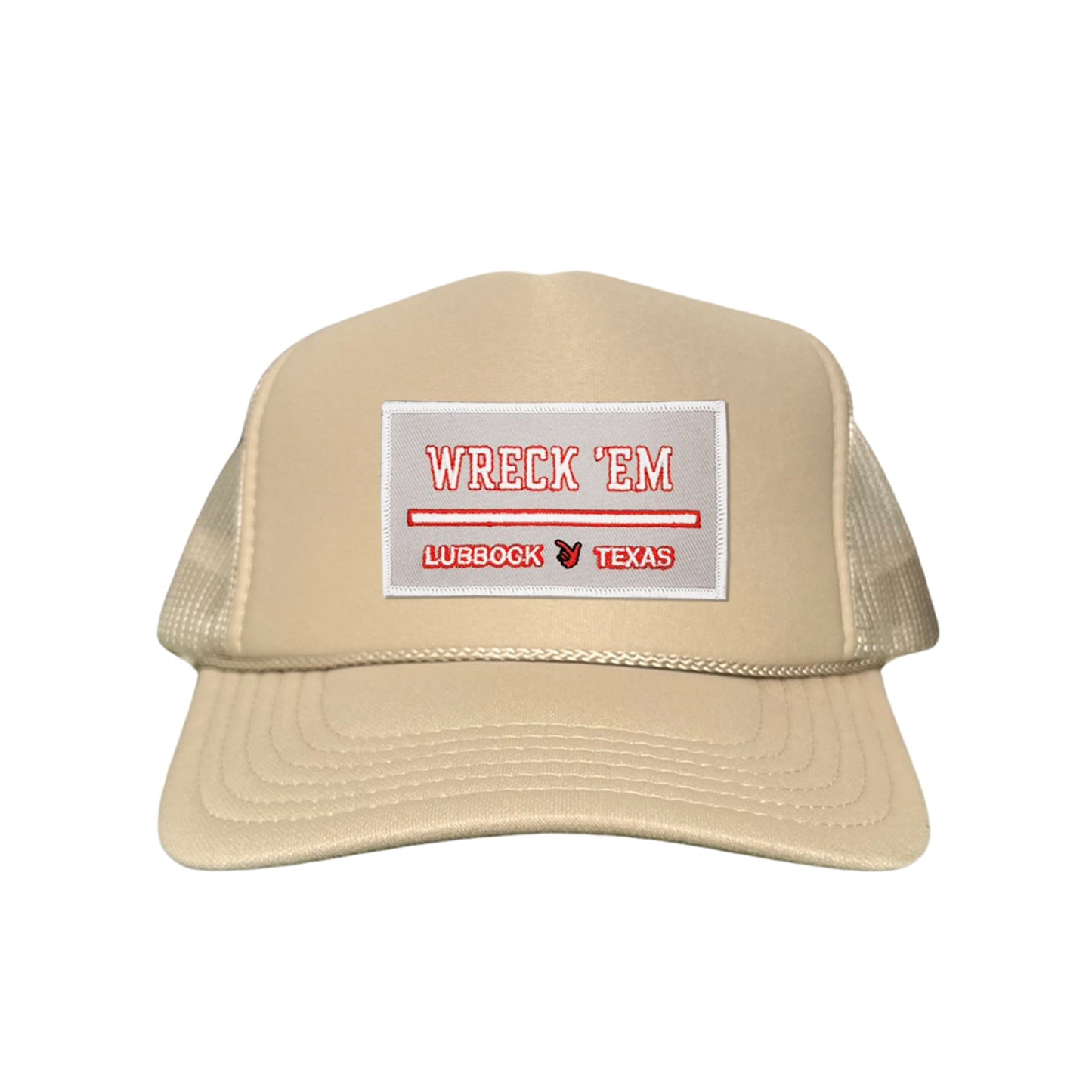 Texas Tech Wreck'Em Tech / Hats / 103 / TXTECH010 / MM - Khaki Foam Mesh Snapback - Club Rehab