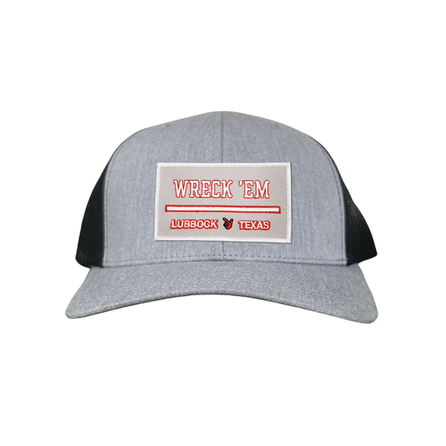 Texas Tech Wreck'Em Tech / Hats / 103 / TXTECH010 / MM - Heather Grey / Black Curved Bill Mesh Snapback - Club Rehab