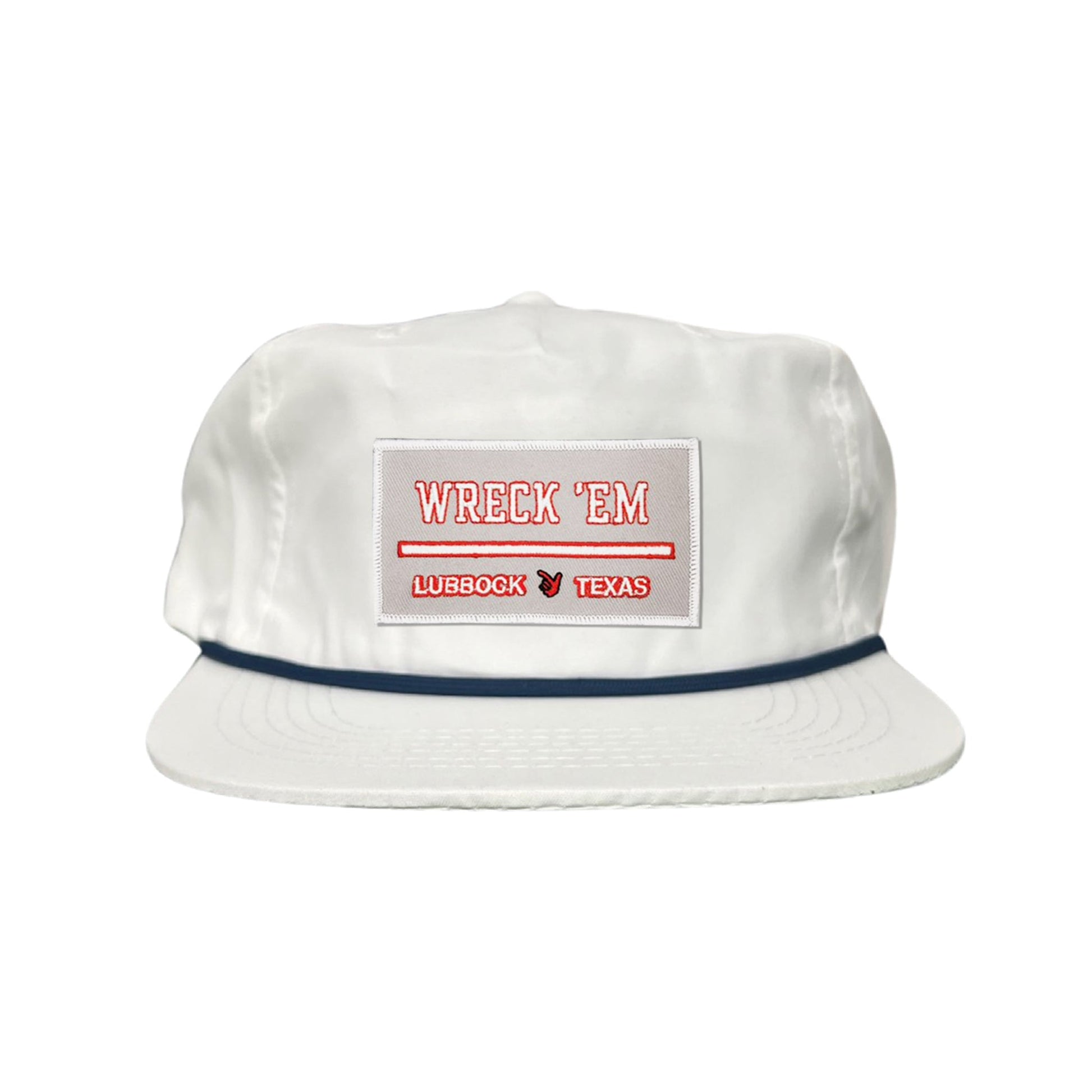 Texas Tech Wreck'Em Tech / Hats / 103 / TXTECH010 / MM - Flat Bill White with Gold Rope Canvas - Club Rehab