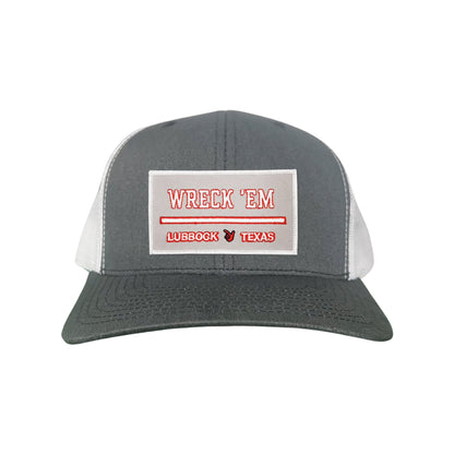 Texas Tech Wreck'Em Tech / Hats / 103 / TXTECH010 / MM - Charcoal / White Curved Bill Mesh Snapback - Club Rehab