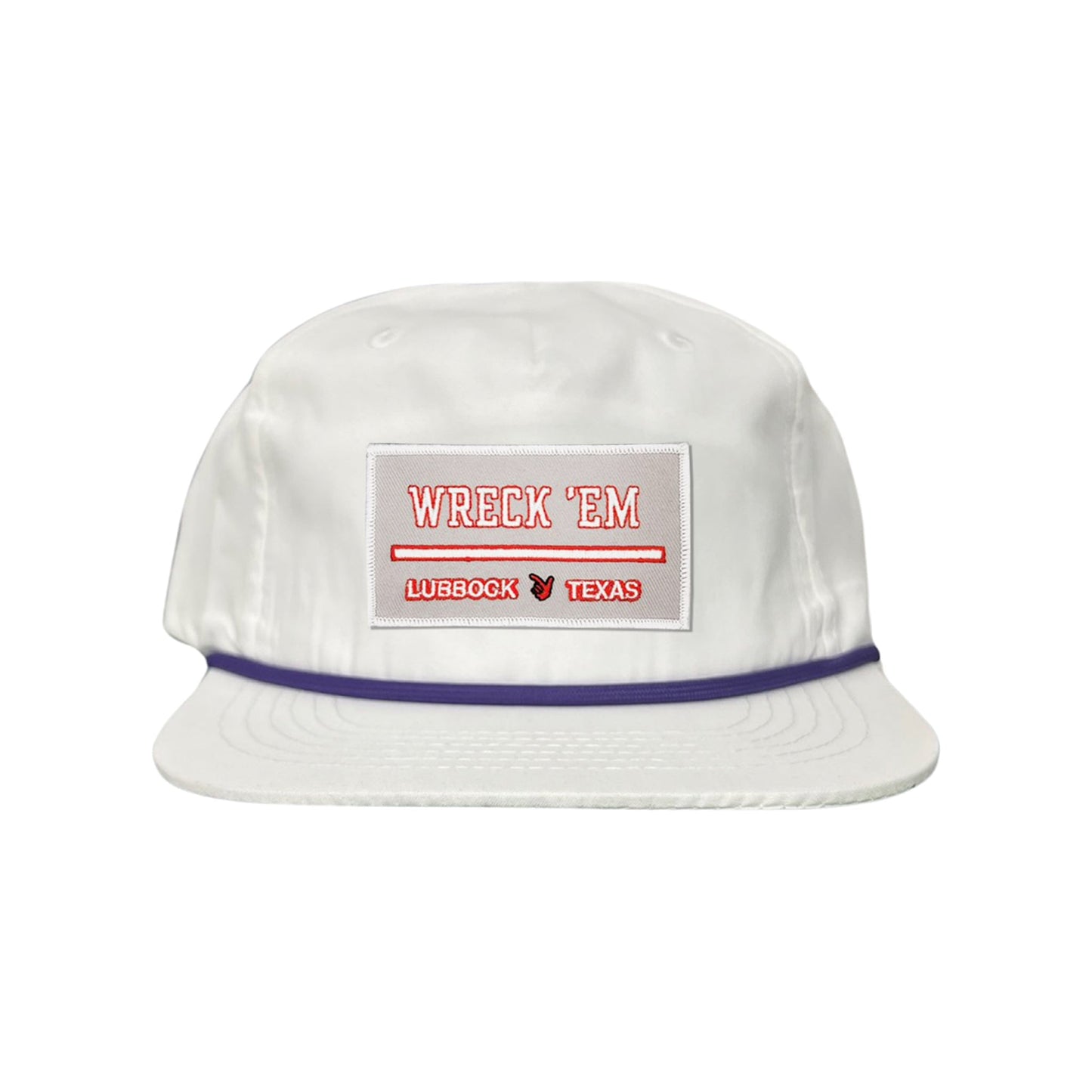 Texas Tech Wreck'Em Tech / Hats / 103 / TXTECH010 / MM - Flat Bill White with Navy Rope Canvas - Club Rehab