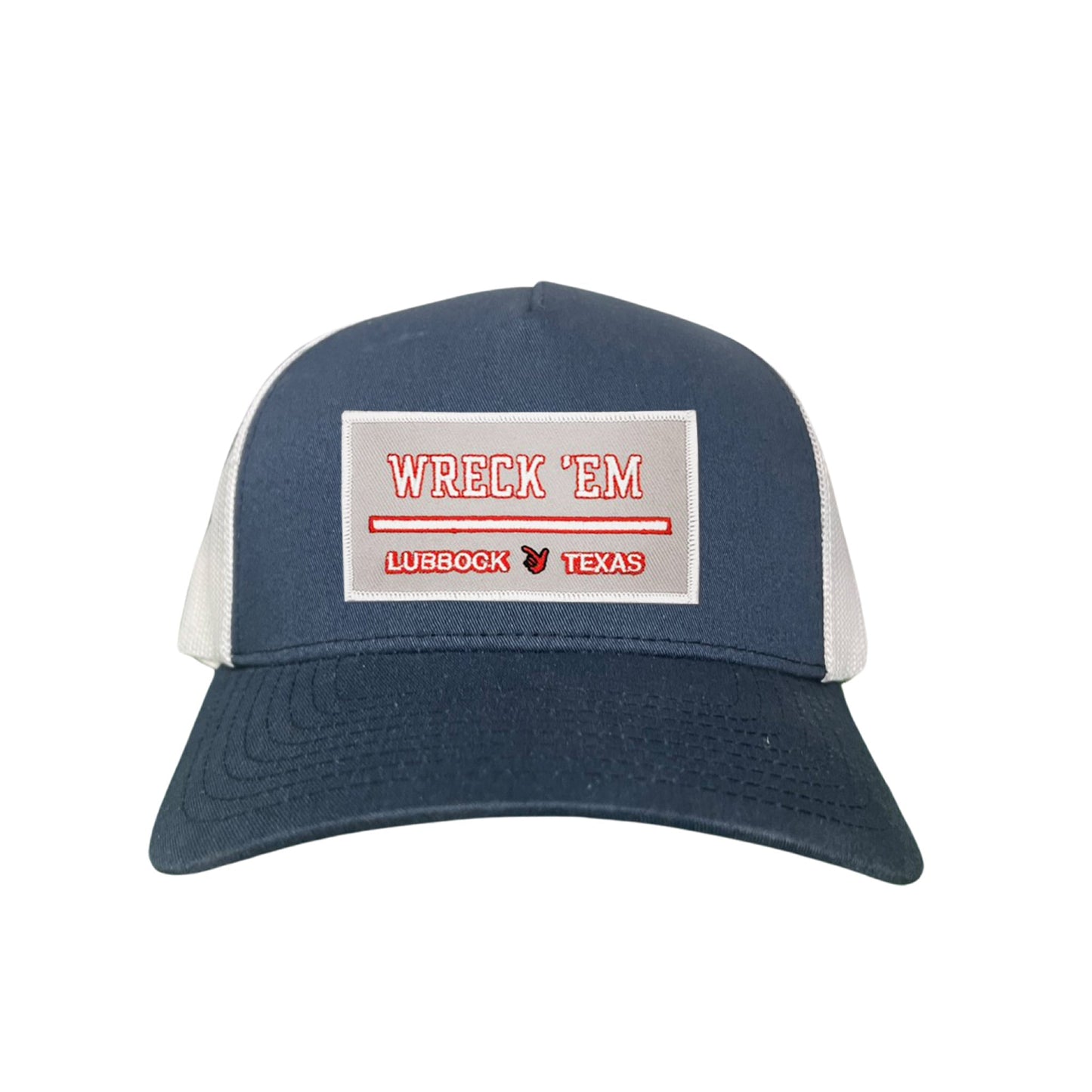 Texas Tech Wreck'Em Tech / Hats / 103 / TXTECH010 / MM - Navy / White Curved Bill Mesh Snapback - Club Rehab