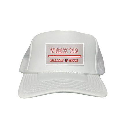 Texas Tech Wreck'Em Tech / Hats / 103 / TXTECH010 / MM - White Foam Mesh Snapback - Club Rehab