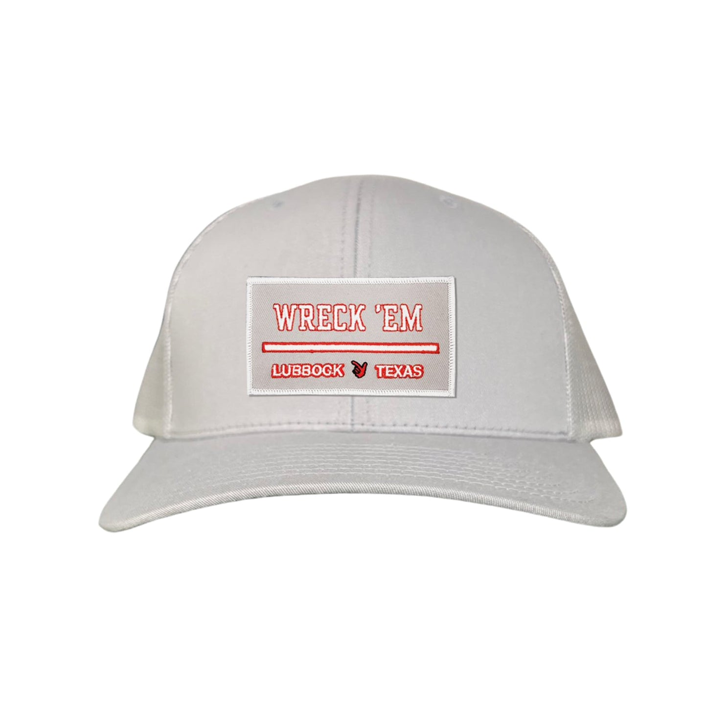Texas Tech Wreck'Em Tech / Hats / 103 / TXTECH010 / MM - Silver Curved Bill Mesh Snapback - Club Rehab