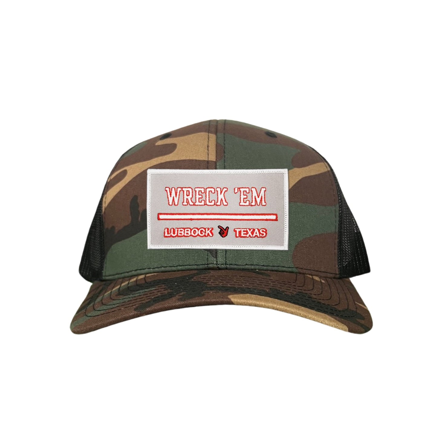 Texas Tech Wreck'Em Tech / Hats / 103 / TXTECH010 / MM - Camo Curved Bill Mesh Snapback - Club Rehab