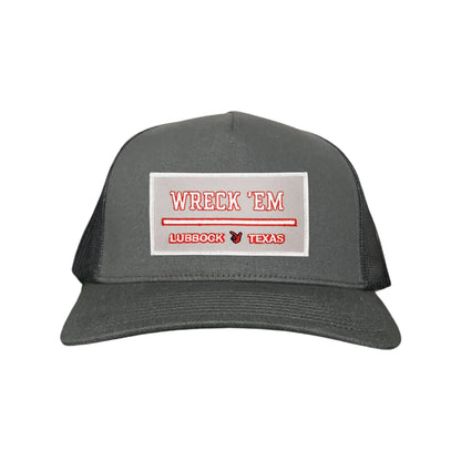 Texas Tech Wreck'Em Tech / Hats / 103 / TXTECH010 / MM - Charcoal Curved Bill Mesh Snapback - Club Rehab
