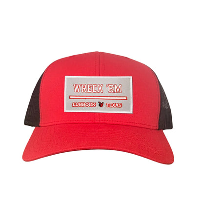 Texas Tech Wreck'Em Tech / Hats / 103 / TXTECH010 / MM - Red / Black Curved Bill Mesh Snapback - Club Rehab