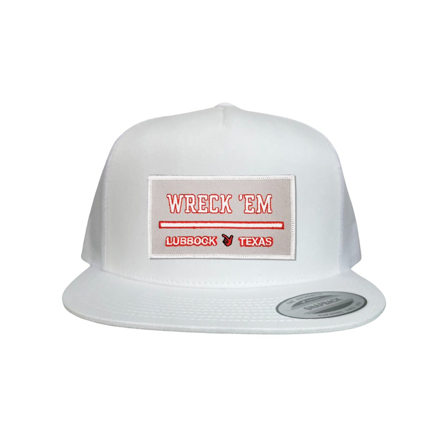 Texas Tech Wreck'Em Tech / Hats / 103 / TXTECH010 / MM - White Flat Bill Mesh Snapback - Club Rehab