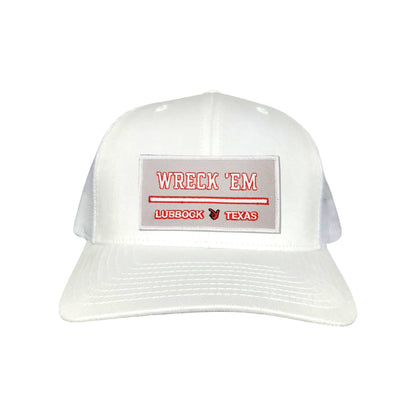 Texas Tech Wreck'Em Tech / Hats / 103 / TXTECH010 / MM - White Curved Bill Mesh Snapback - Club Rehab