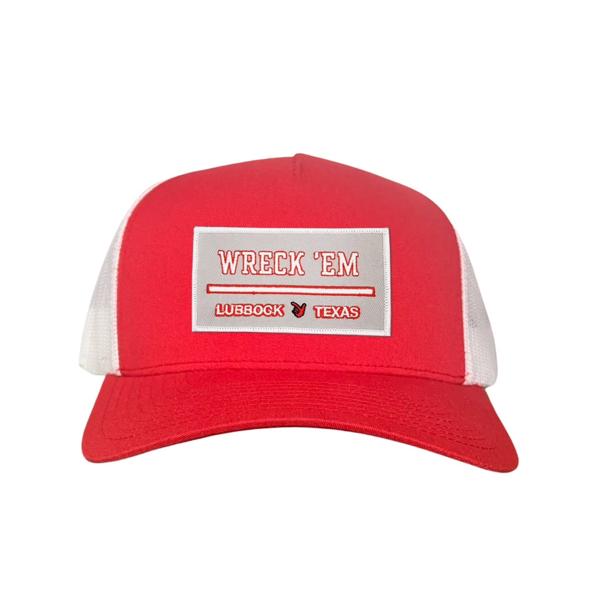 Texas Tech Wreck'Em Tech / Hats / 103 / TXTECH010 / MM - Red / White Curved Bill Mesh Snapback - Club Rehab