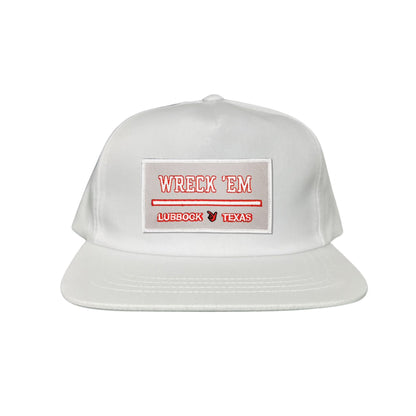 Texas Tech Wreck'Em Tech / Hats / 103 / TXTECH010 / MM - White Flat Bill Canvas - Club Rehab