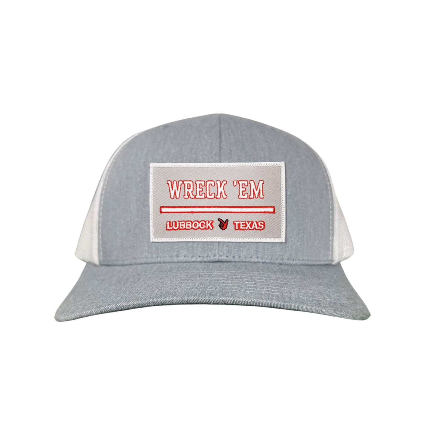Texas Tech Wreck'Em Tech / Hats / 103 / TXTECH010 / MM - Heather Grey / White Curved Bill Mesh Snapback - Club Rehab