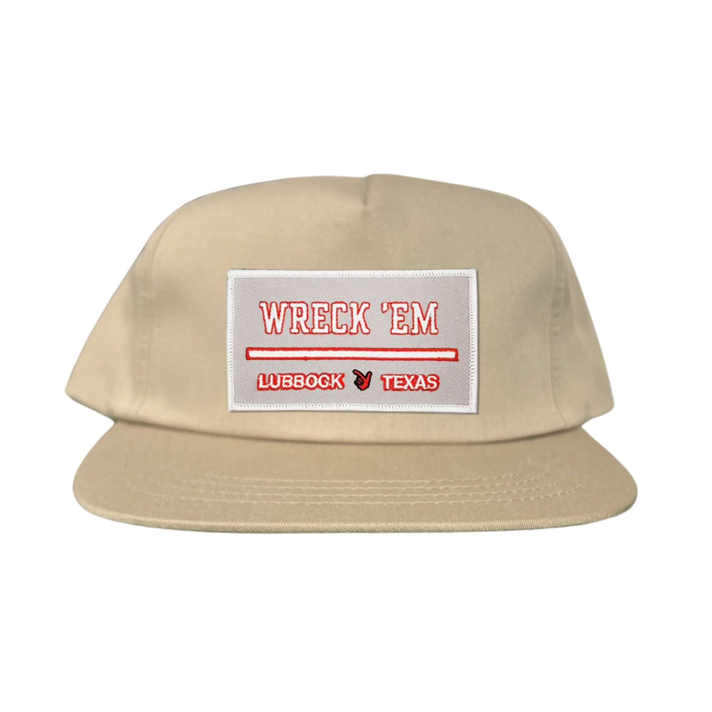 Texas Tech Wreck'Em Tech / Hats / 103 / TXTECH010 / MM - Khaki Flat Bill Canvas - Club Rehab