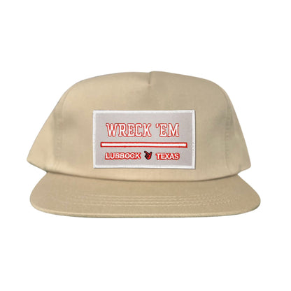 Texas Tech Wreck'Em Tech / Hats / 103 / TXTECH010 / MM - Khaki Flat Bill Canvas - Club Rehab