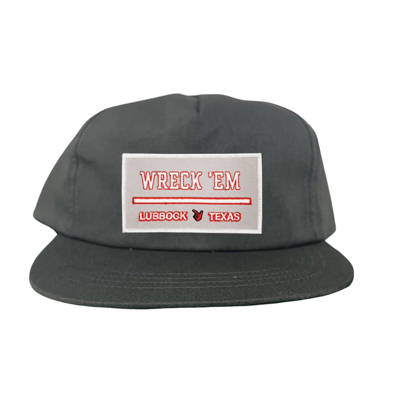 Texas Tech Wreck'Em Tech / Hats / 103 / TXTECH010 / MM - Charcoal Flat Bill Canvas - Club Rehab