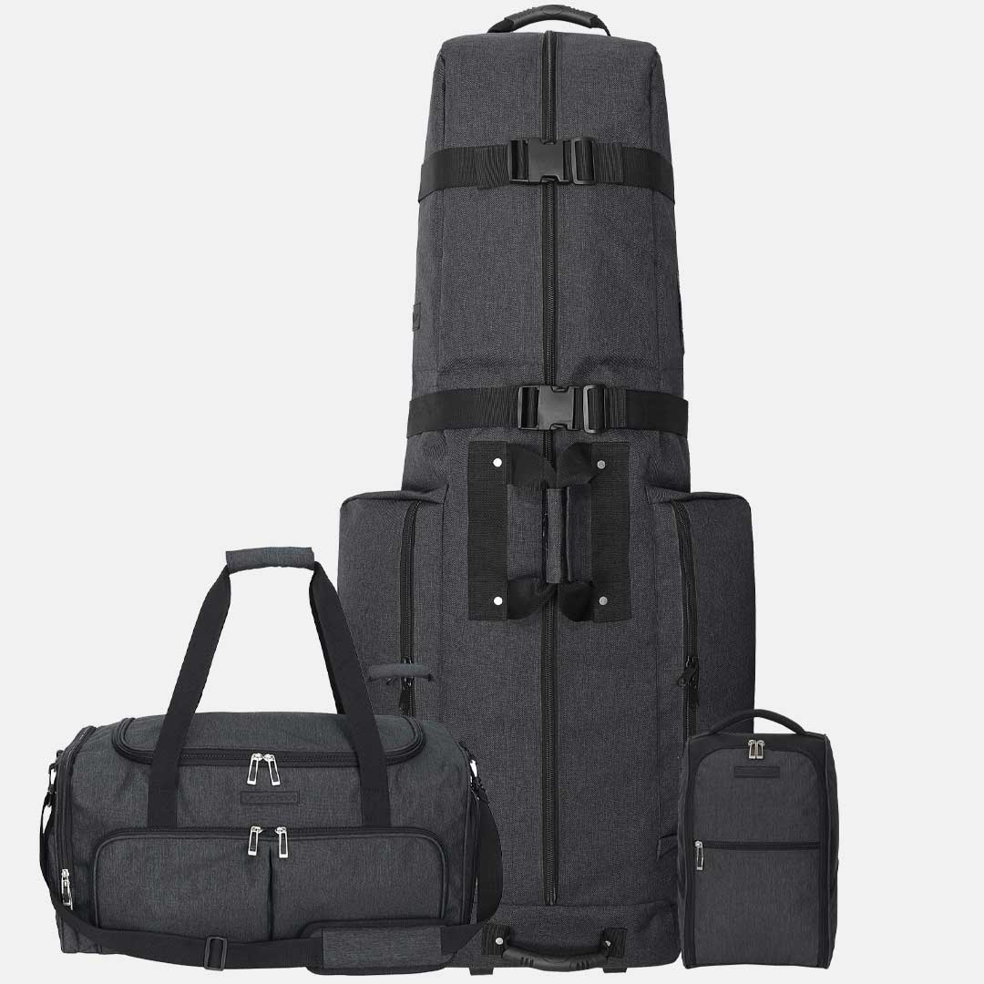 The Constrictor Golf Travel Bag | Superior Style - Gunmetal Travel Set - Club Rehab
