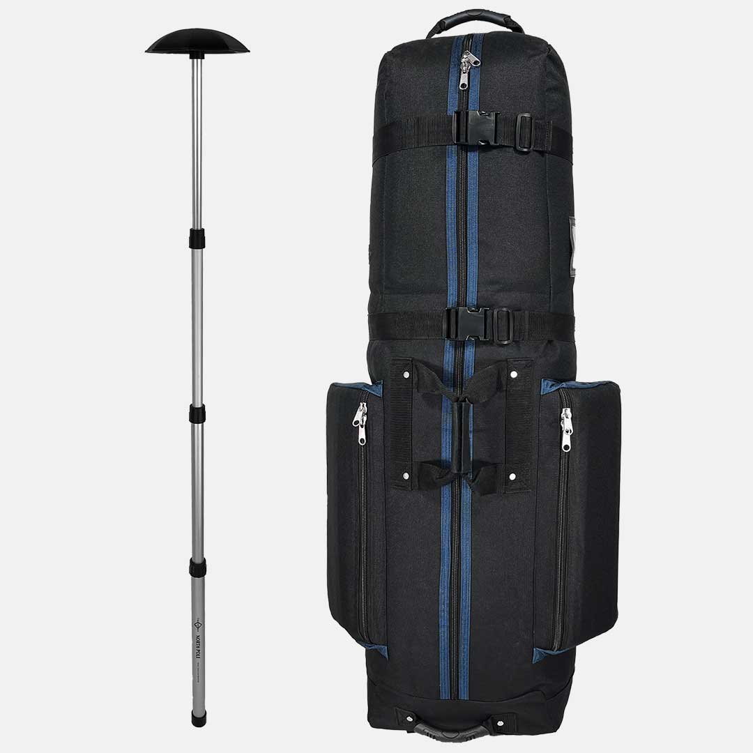 The Constrictor Golf Travel Bag | Superior Style - Black/Navy w/North Pole - Club Rehab