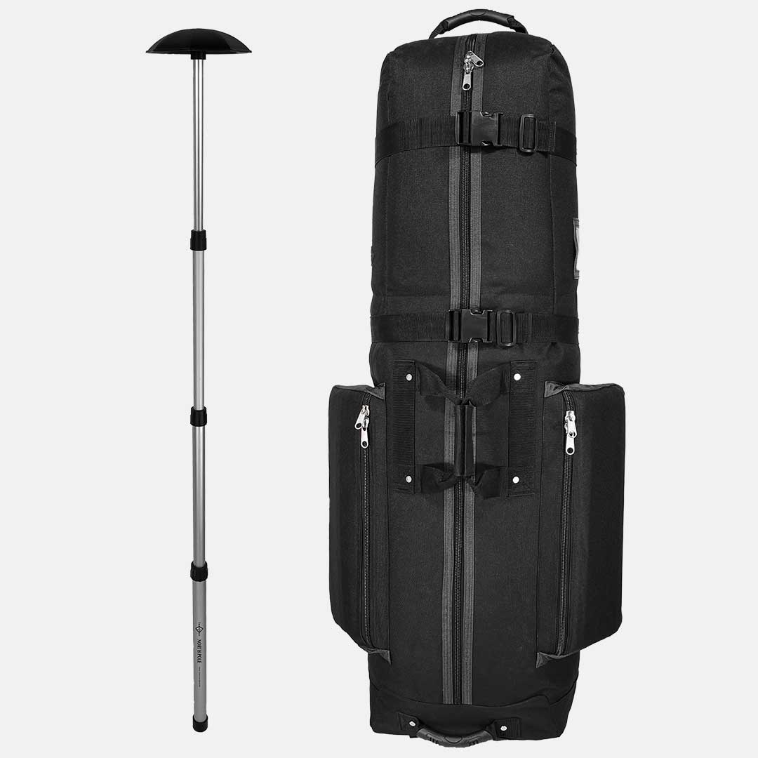 The Constrictor Golf Travel Bag | Superior Style - Black/Grey w/North Pole - Club Rehab