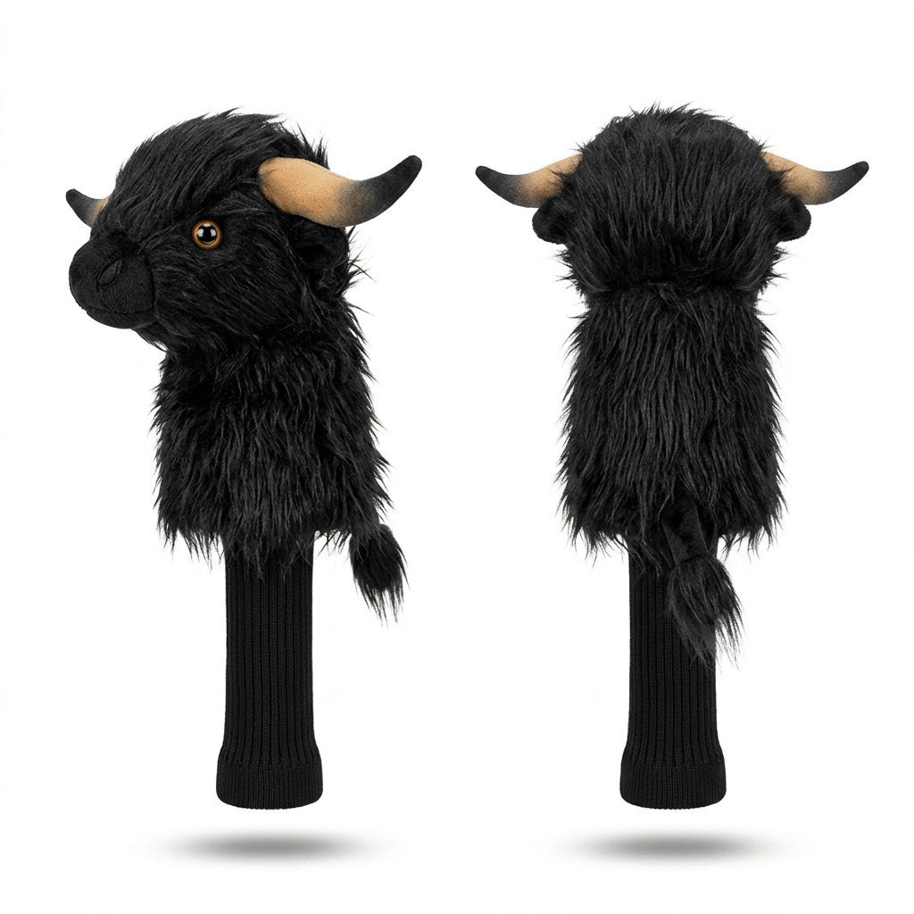 The Highland Cow Hooligan Head Cover - Brown - Club Rehab