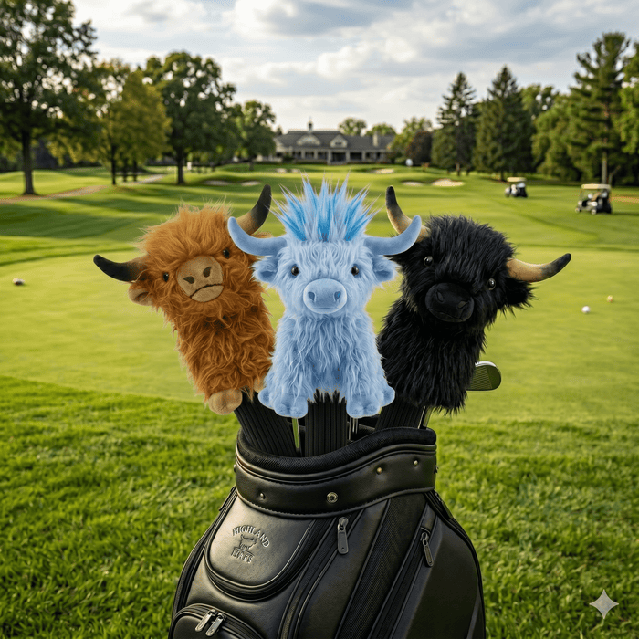 The Highland Cow Hooligan Head Cover - Brown - Club Rehab