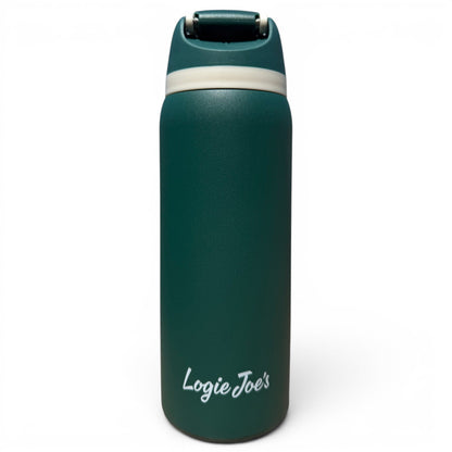 The Longhorn Hydration Bottle | 32oz Insulated Stainless Steel | Flip Straw Lid w/ Handle - Club Rehab