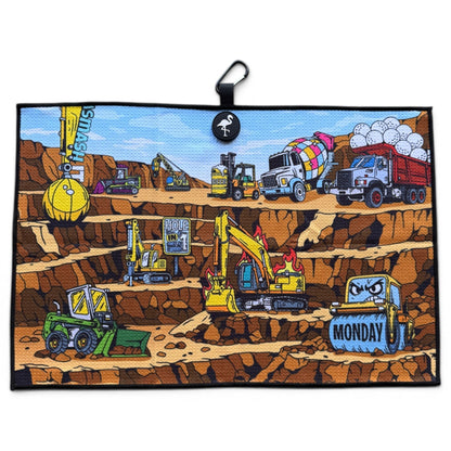 The Wrecking Crew Golf Towel | 24” x 16” Microfiber Towel | Magnetic Clip & Carabiner | Premium Golf Accessory - Club Rehab