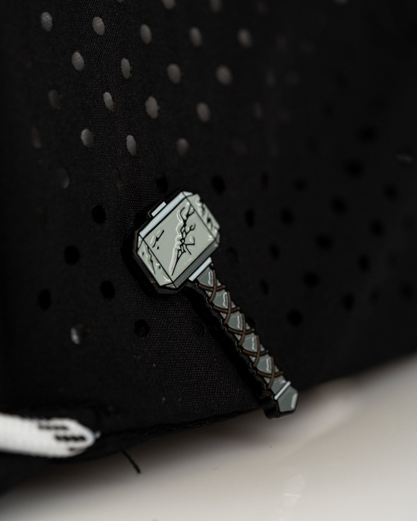 Thor's Hammer Black - Perforated Rope Hat - Club Rehab