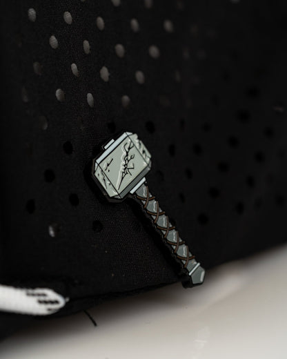 Thor's Hammer Black - Perforated Rope Hat - Club Rehab