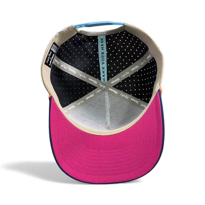Tiki Bear Golf Hat | Snapback Cap | Built-in Magnetic Ball Marker Holder + Marker Included | Adjustable Multicolor - Club Rehab