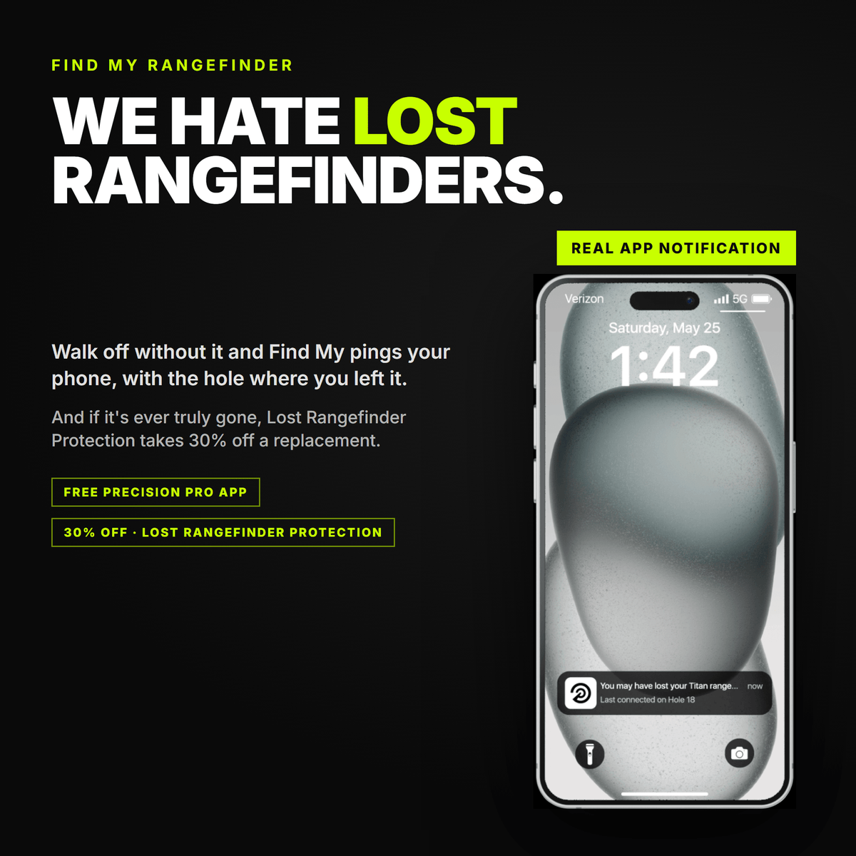 Titan Elite Rangefinder - Silver Bullet - Club Rehab