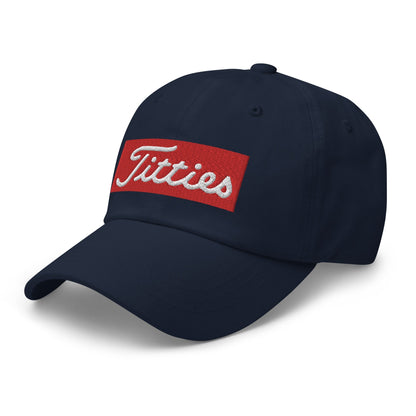 Titties Baseball Hat - Navy - Club Rehab